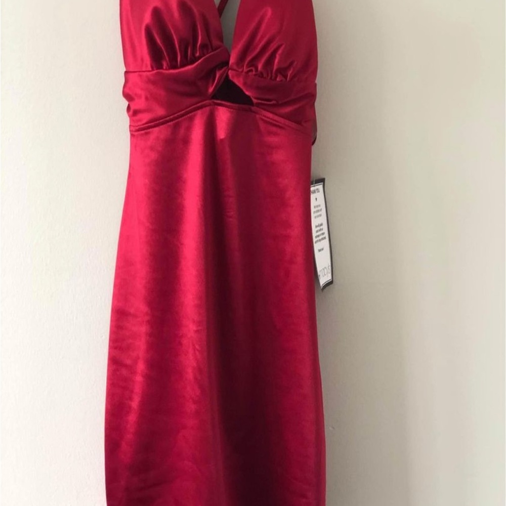 Red mini cocktail dress holiday valentine Sz S